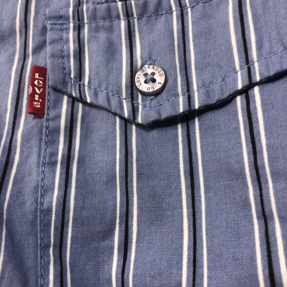 Levi’s Red Tab Button Down Striped Long Sleeve 2010 XL - Picture 7 of 8